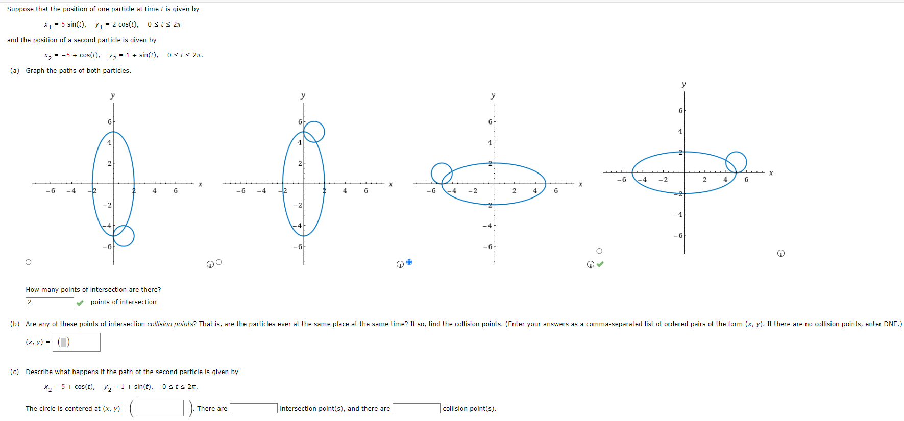 Solved Suppose that the position of one particle at time t | Chegg.com