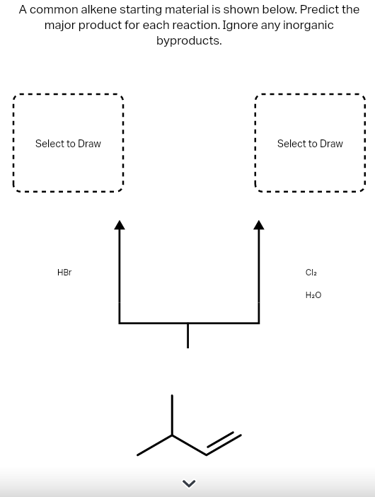 Solved A common alkene starting material is shown below.
