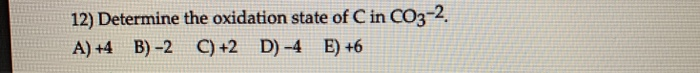 charge of carbon in co3 charge of carbon in co3