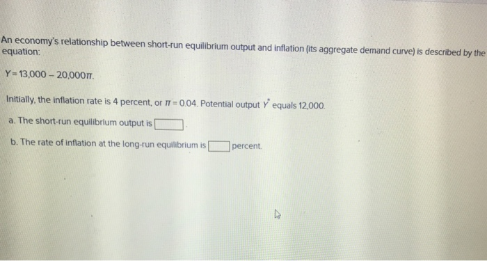 Solved An Economy's Relationship Between Short-run | Chegg.com