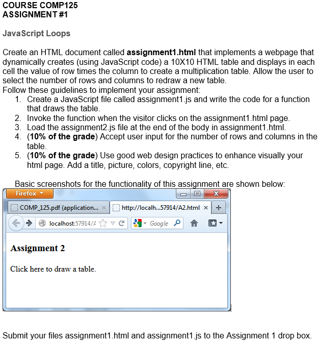 programming assignment creating an html document coursera