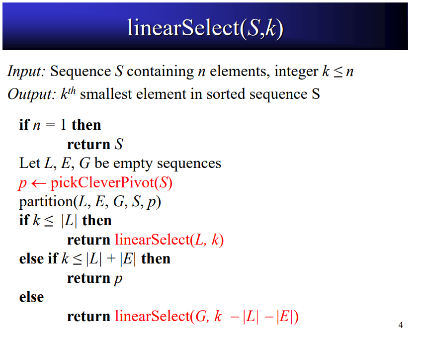 Solved Write an in-place version of the linear selection | Chegg.com