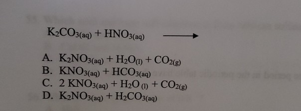 Реакции схема которой k2co3 hno3 kno3 h2o co2 соответствует сокращенное ионное уравнение