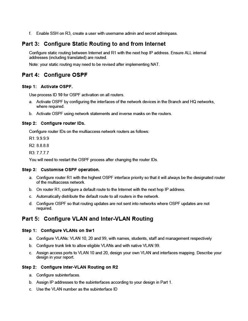 CCNA Packet Tracer ENSA This is a multi-part | Chegg.com