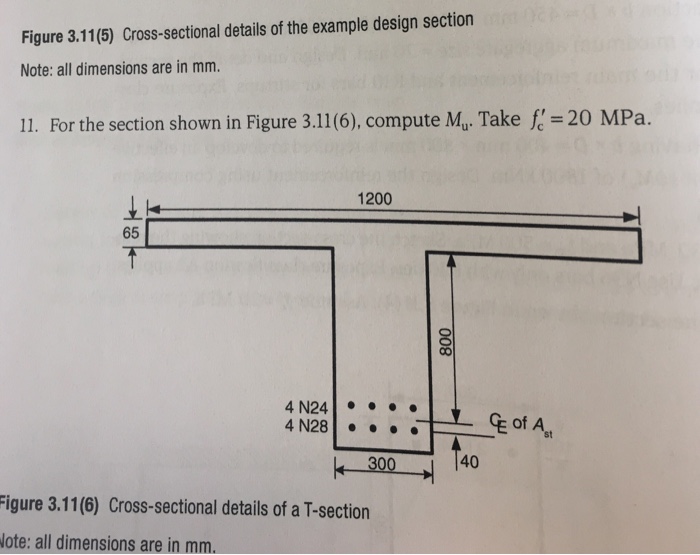 Solved Figure 3.11(5) Cross-sectional details of the example | Chegg.com