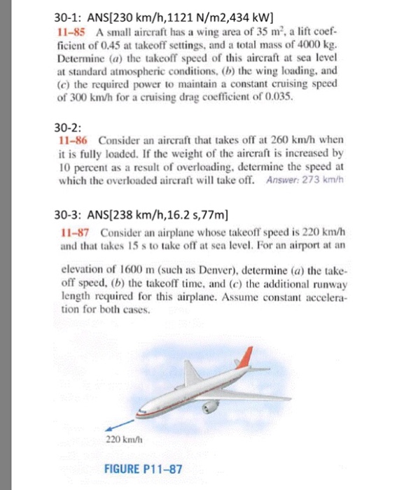 Solved A small aircraft has a wing area of 35 m^2, a lift