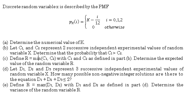 Solved Discrete Random Variablex Is Described By The Pmf ܂ܝ܀ 2614