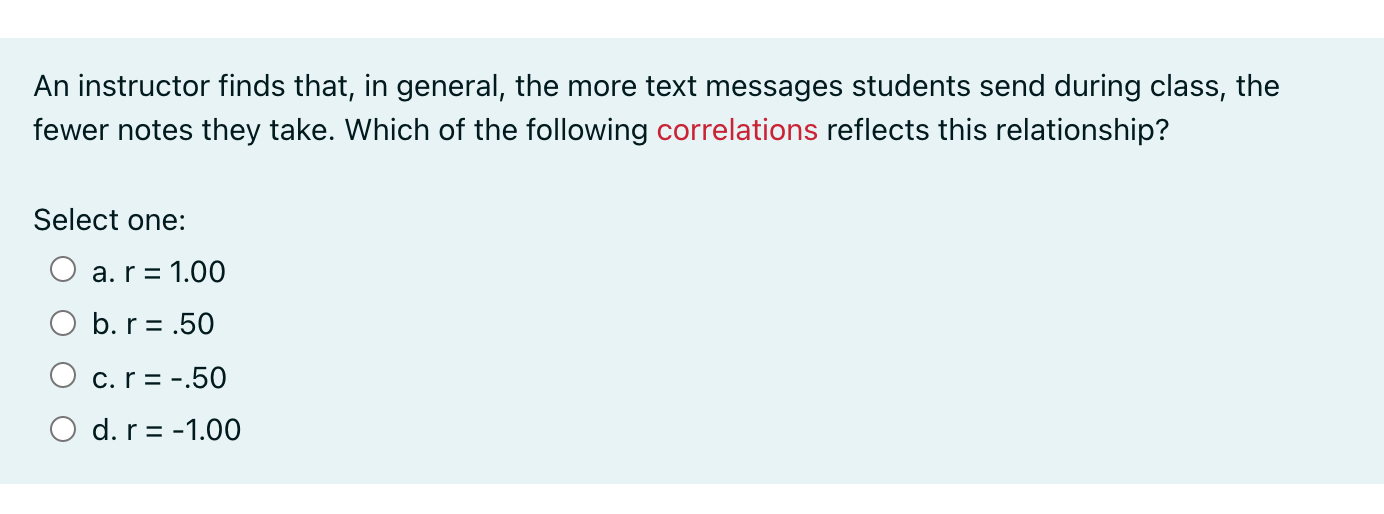 Solved An instructor finds that, in general, the more text | Chegg.com