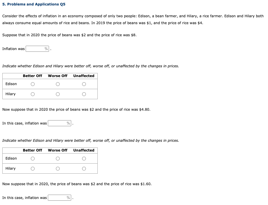 Solved 5. Problems And Applications Q5 Consider The Effects 