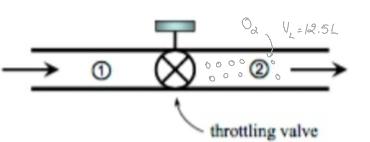 Solved V2 = 0 First state of throttling process: O2 in (1) | Chegg.com