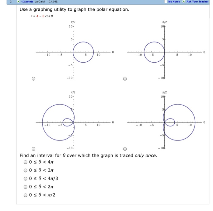 Solved 3. -12 points LarCalc11 10.4.045. My Notes Ask Your | Chegg.com