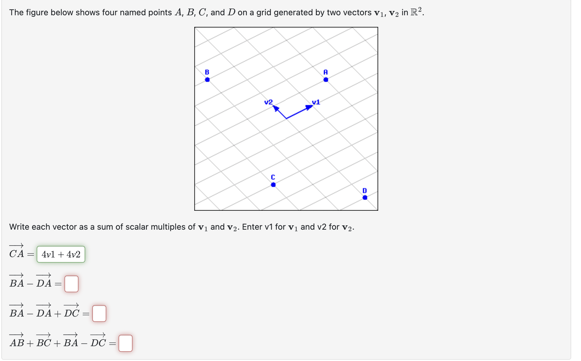 [Solved] The figure below shows four named points A,B,C, a