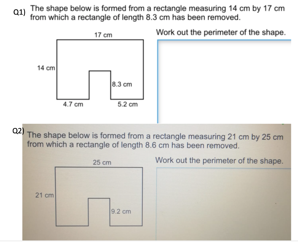 Solved Q1) The Shape Below Is Formed From A Rectangle | Chegg.com