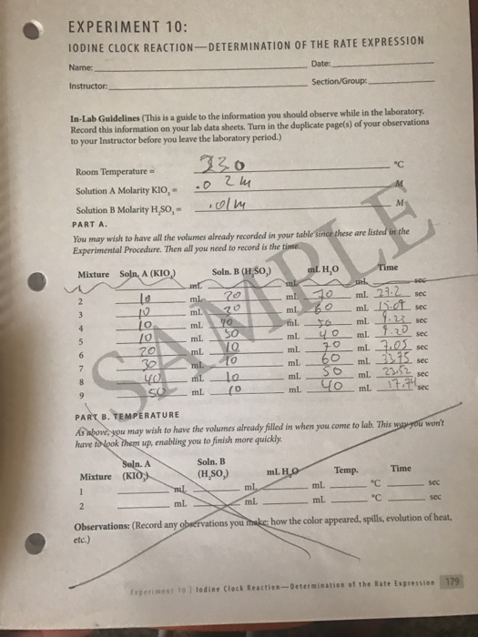 iodine clock experiment risk assessment