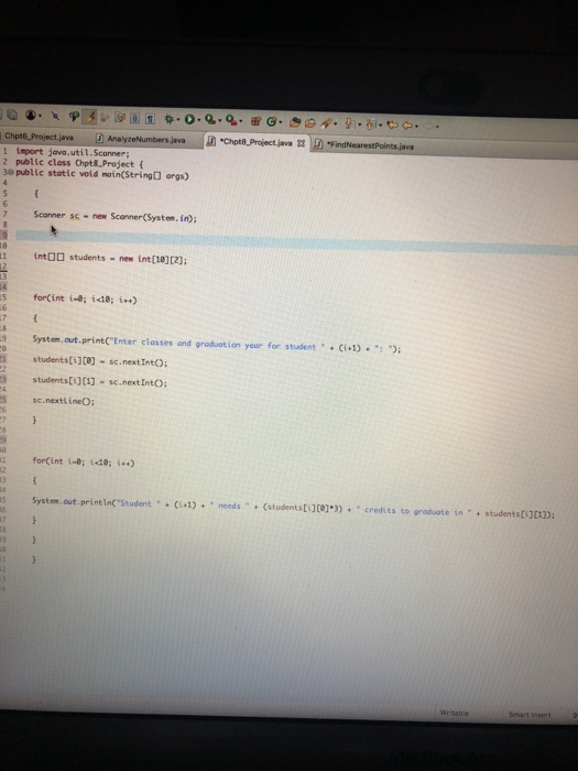 Solved Chpt.Project java 1 isport java.utit.Scanner 2 public | Chegg.com