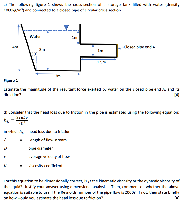 Solved c) The following figure 1 shows the cross-section of | Chegg.com