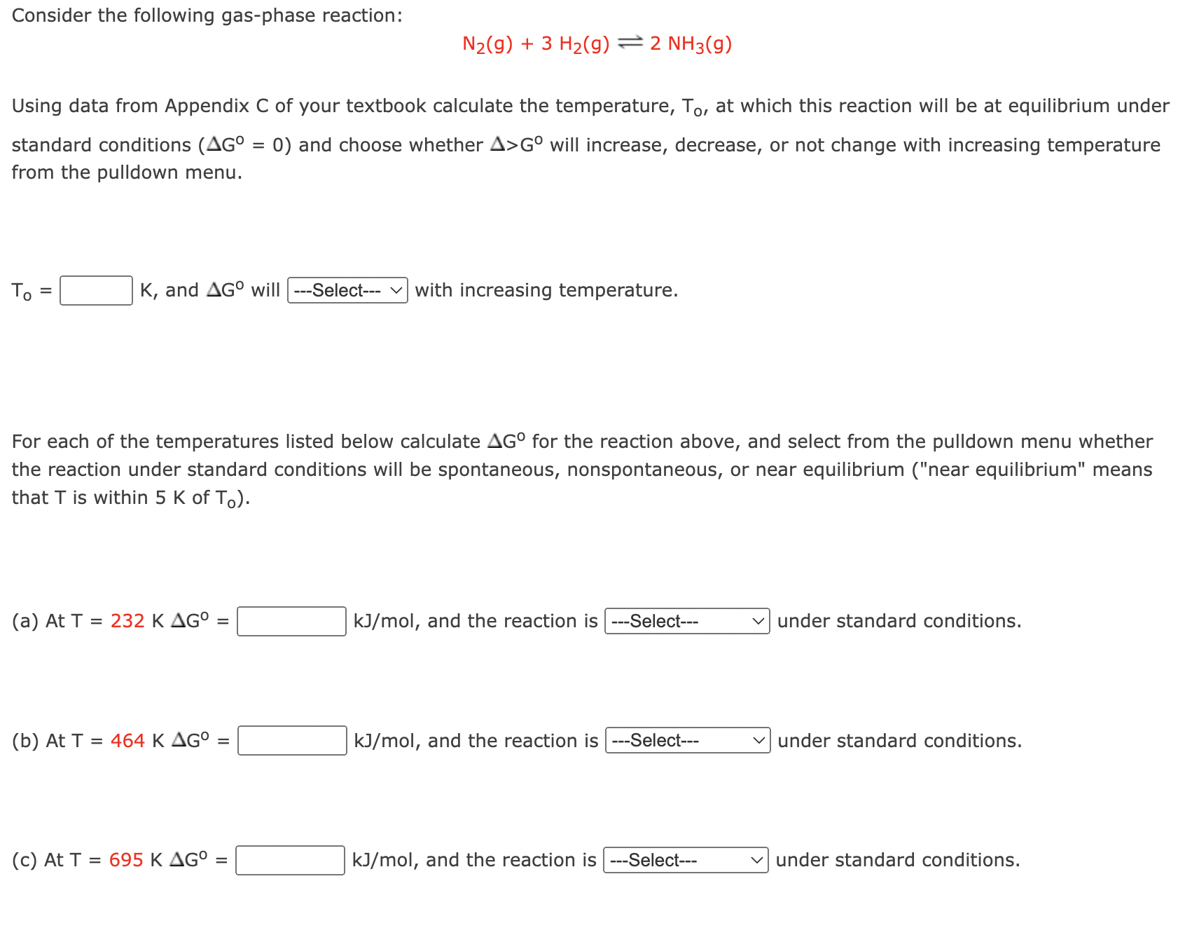 Solved Consider The Following Gas-phase Reaction: N2( | Chegg.com