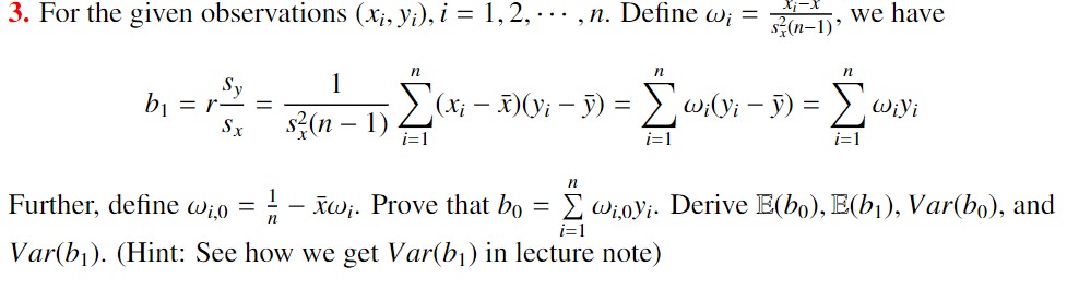 Solved 3. For the given observations (xi, yi), i = 1, 2, · · | Chegg.com