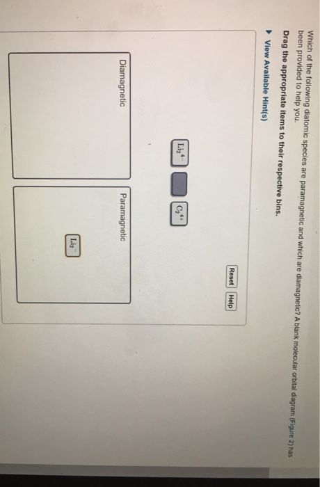 Solved: Which Of The Following Diatomic Species Are Parama... | Chegg.com