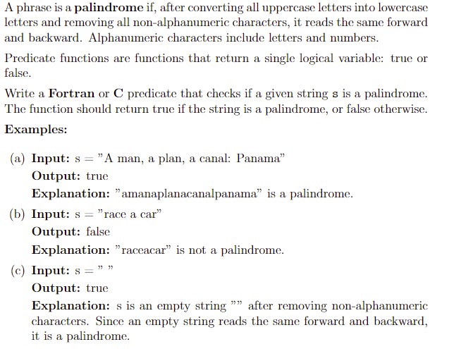 Solved A phrase is a palindrome if, after converting all | Chegg.com