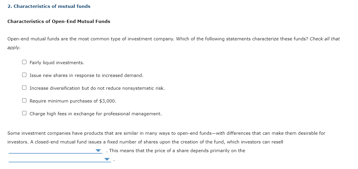 Solved Some investment companies have products that are Chegg