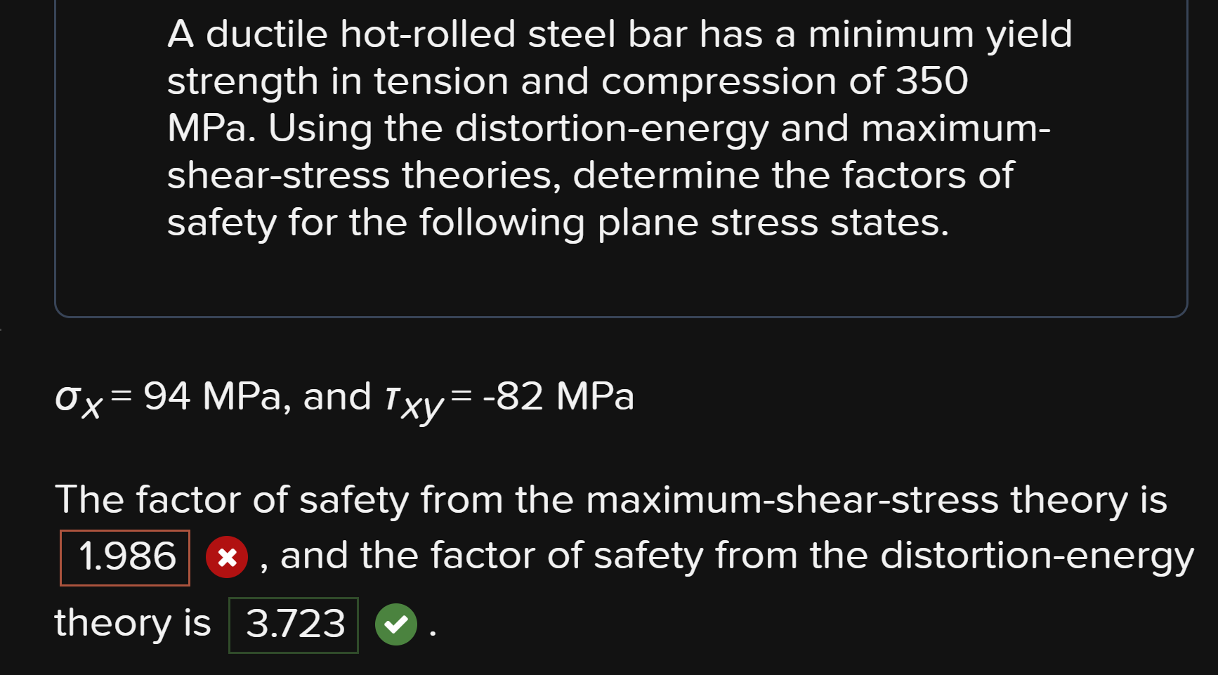 Solved A ductile hot-rolled steel bar has a minimum yield | Chegg.com