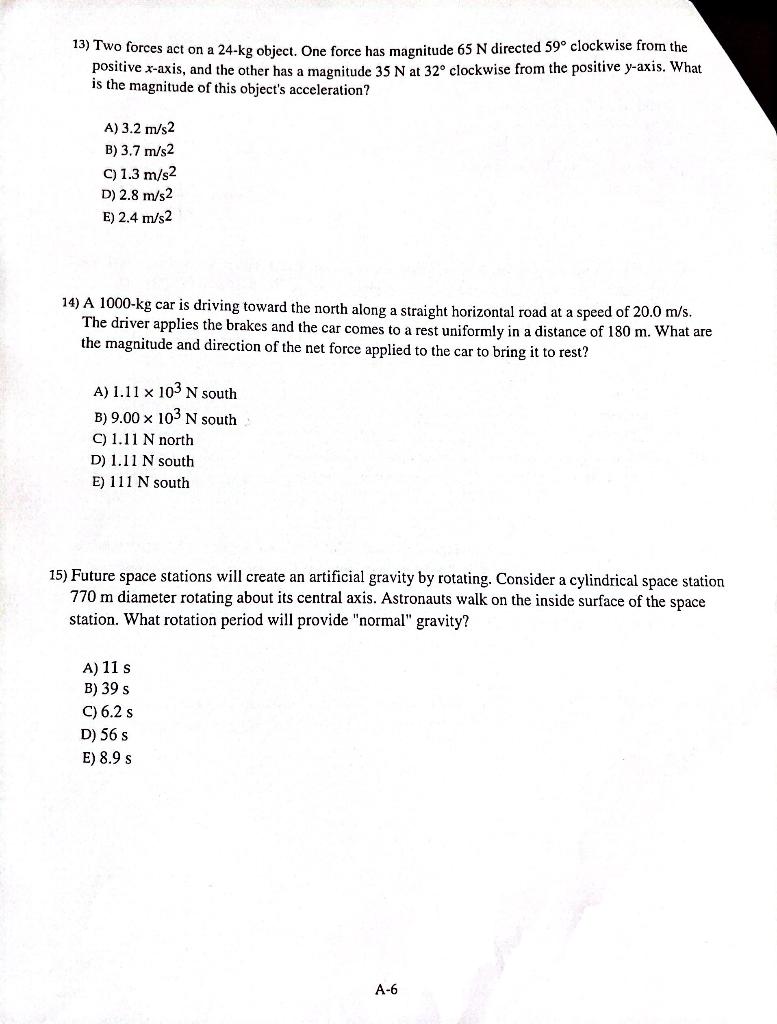 Solved Physics Questions: If you answer all questions | Chegg.com
