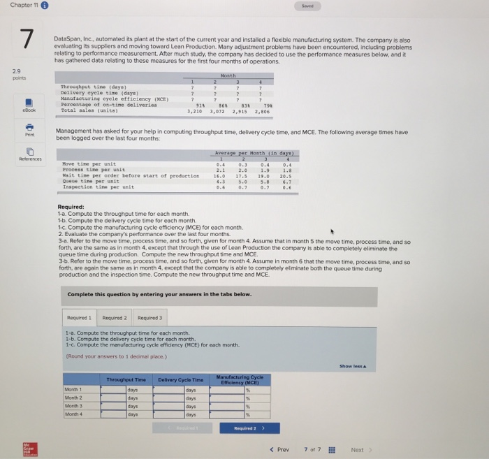 Solved Chapter 11 6 DataSpan, Inc,automated its plant at the | Chegg.com