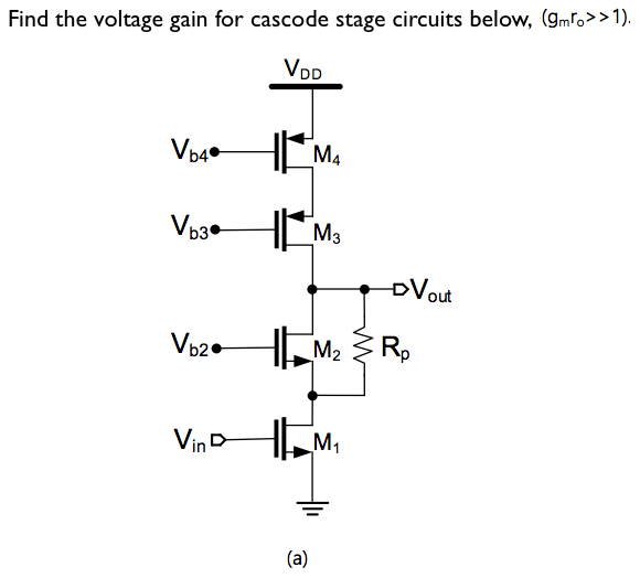 Solved Find the voltage gain for cascode stage circuits | Chegg.com