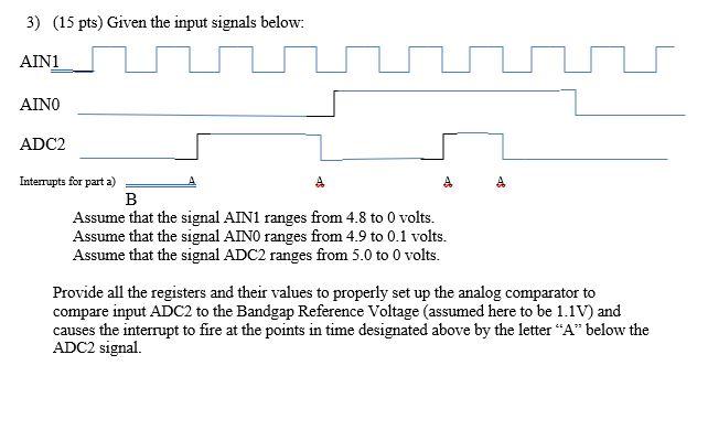 3) (15 pts) Given the input signals below: AIN1 AINO | Chegg.com