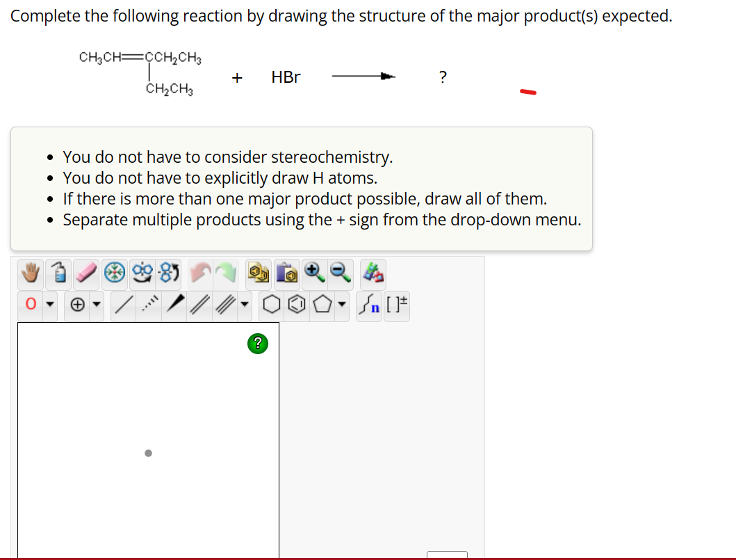 Solved omplete the following reaction by drawing the | Chegg.com