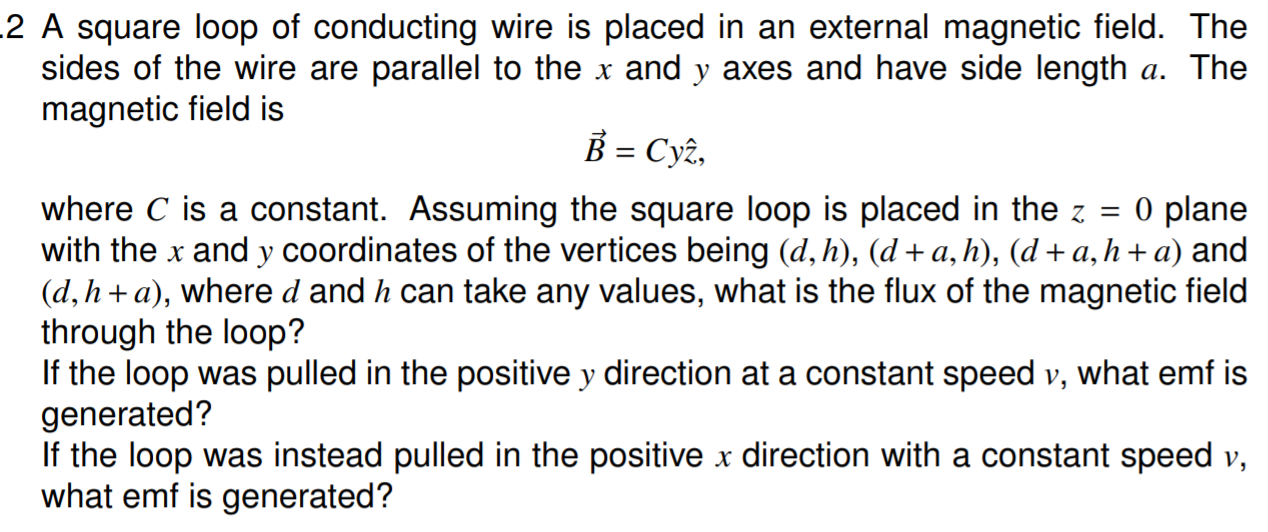 Solved -2 A square loop of conducting wire is placed in an | Chegg.com