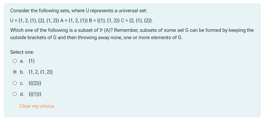 Solved Consider the following sets, where \\( U \\) | Chegg.com
