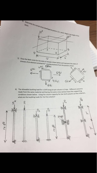 Solved Determine the normal stress developed at points A, B, | Chegg.com