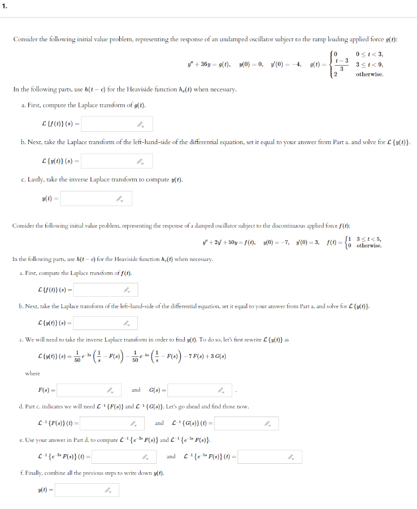 Solved 1. Consider the following initial value problem, | Chegg.com