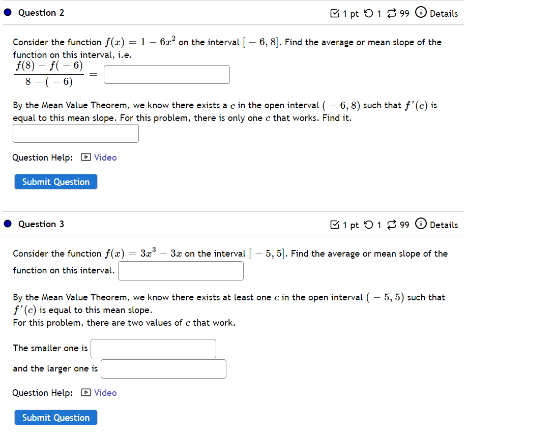 Solved Question 2 1 pt 5 199 Details Consider the function | Chegg.com