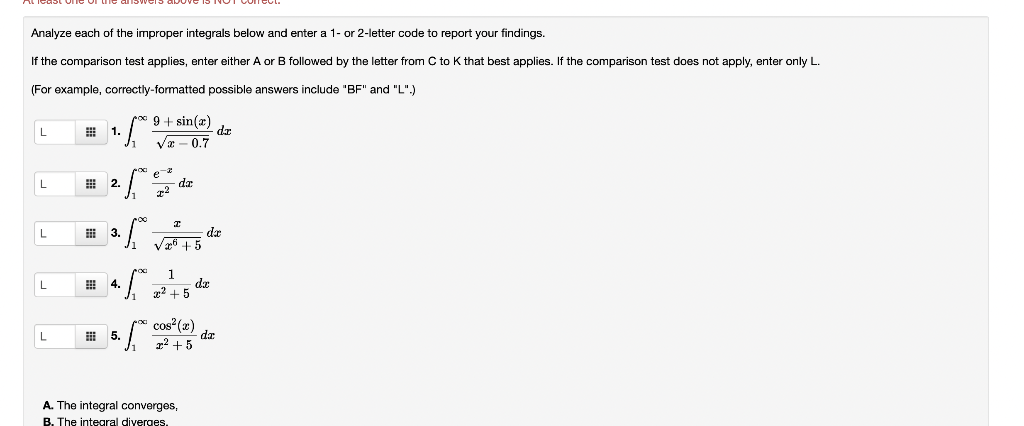 Solved Analyze each of the improper integrals below and | Chegg.com