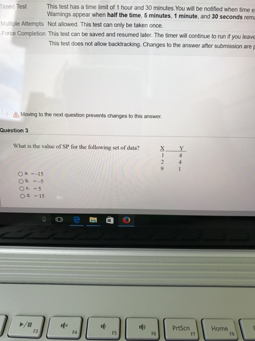 Solved What is the value of SP for the following set of | Chegg.com