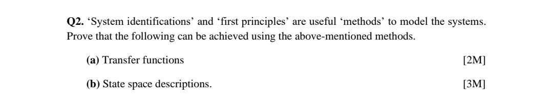 Solved Q2. 'System identifications' and 'first principles | Chegg.com