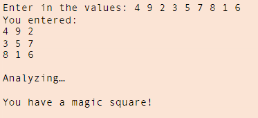 Solved Write a magic square checker in C that checks a | Chegg.com