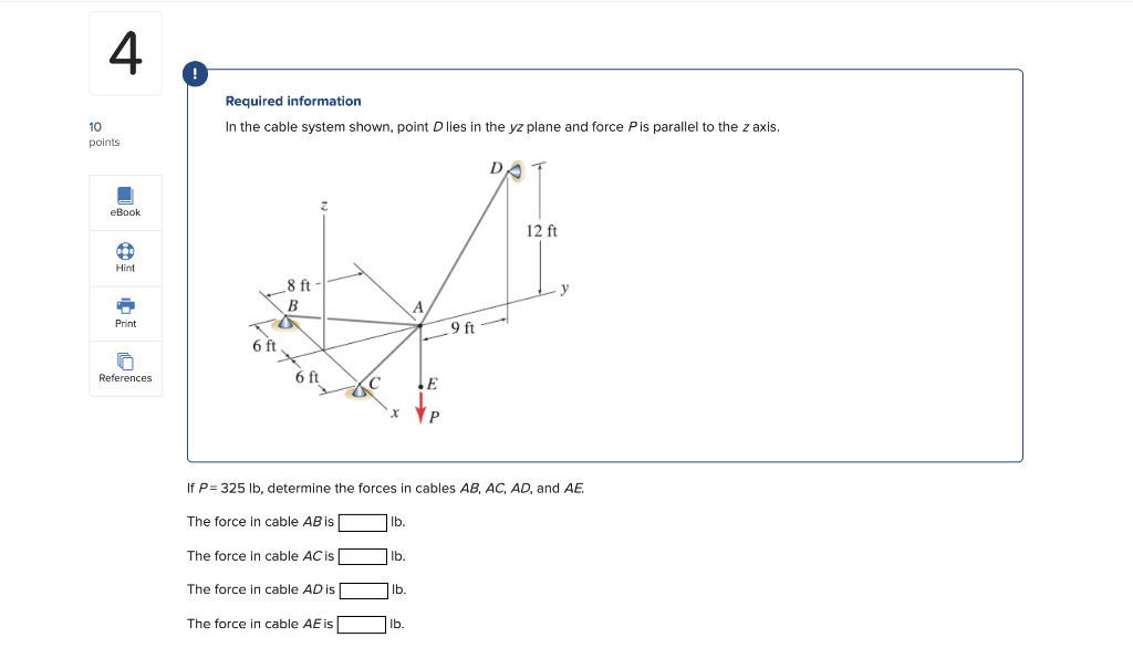 Solved 4 Required information 10 points In the cable system | Chegg.com