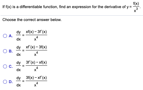 Solved If F(x) Is A Differentiable Function, Find An | Chegg.com