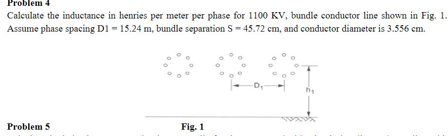 Solved Problem 4 Calculate the inductance in henries per | Chegg.com