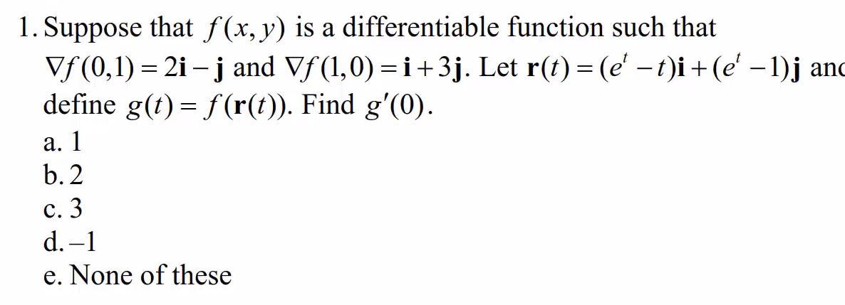 Solved 1 Suppose That F X Y Is A Differentiable Functio Chegg Com