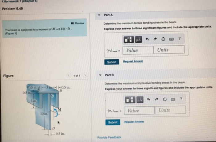 Solved Problem 6.49 Part A Determine the maximum tensile | Chegg.com