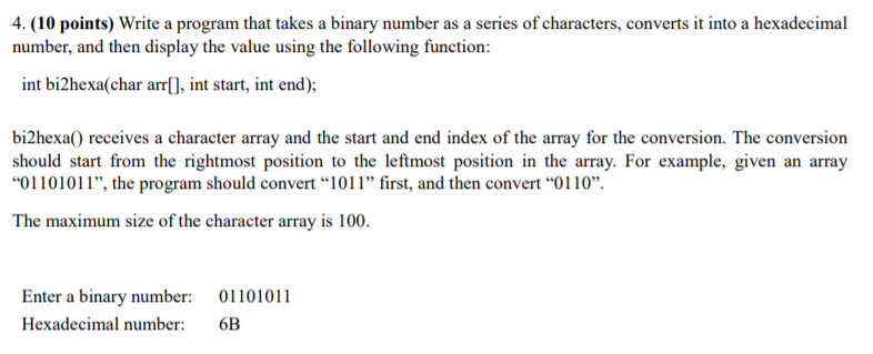 Solved Write a program that takes a binary number as a | Chegg.com