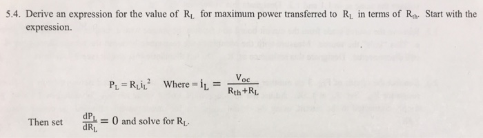 Solved 5.4. Derive an expression for the value of Ri for | Chegg.com