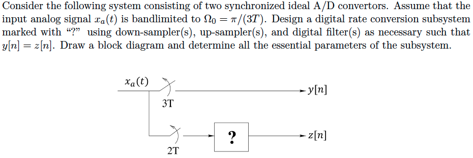 Solved = Consider the following system consisting of two | Chegg.com