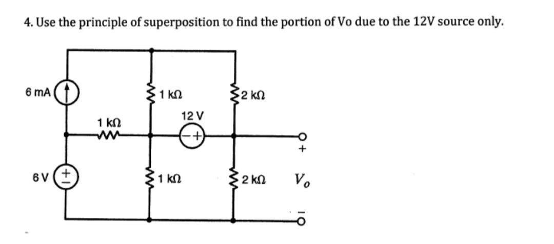 Solved 4. Use the principle of superposition to find the | Chegg.com