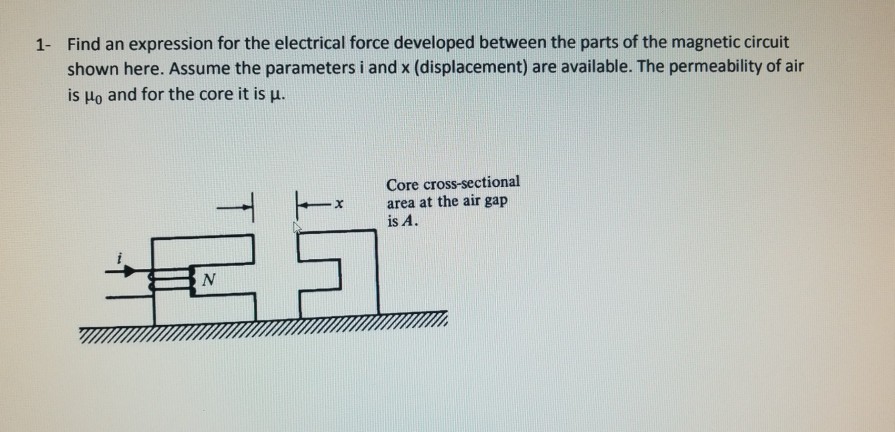 Solved Find an expression for the electrical force developed | Chegg.com